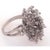 Metal 14 Karat White Gold Contemporary Diamond Cluster Ring, Size 5.5 For Sale - Image 7 of 11