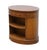 BAKER FURNITURE Solid Mahogany Traditional Style 26" Oval Accent Bookcase End Table w. Tooled Leather Top 24.75" High 26"...