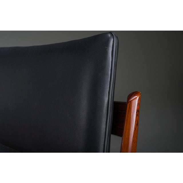 Black Danish Model 431 Armchairs in Leather by Arne Vodder for Sibast Møbler, 1960s, Set of 4 For Sale - Image 8 of 18