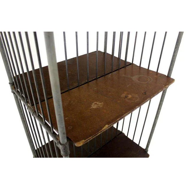 Silver Mid-Century Modern Cart Rack With Storage Shelves For Sale - Image 8 of 10