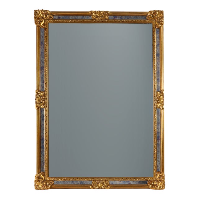 20th Century Baroque Revival Mirror in Gilded Resin from Deknudt, Belgium, 1950s For Sale