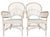 Contemporary Vintage Coastal Rattan Fan Back Armchairs With Woven Seats, a Pair For Sale - Image 3 of 12
