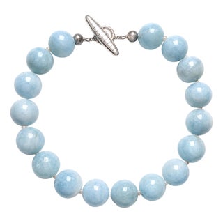 Massive Natural Aquamarine & Freshwater Pearl Necklace, 23–24 Mm Aquamarine Beads, Statement Gemstone Necklace For Sale