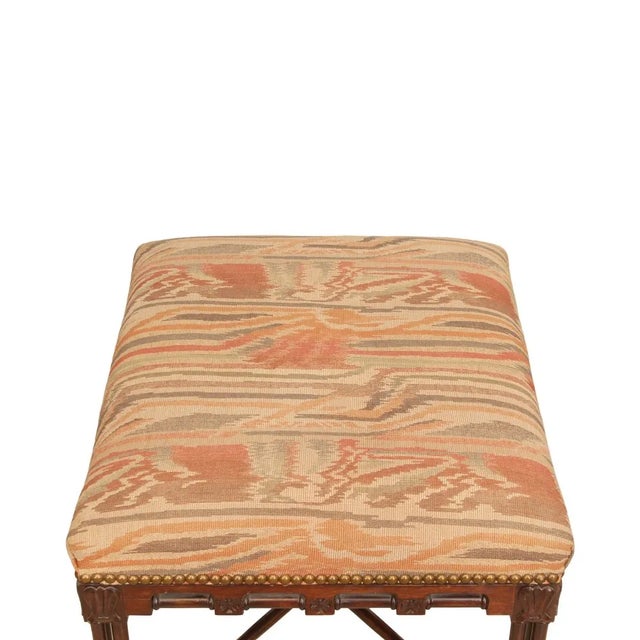 18th Century Antique Chippendale Style Mahogany Stool For Sale - Image 5 of 7