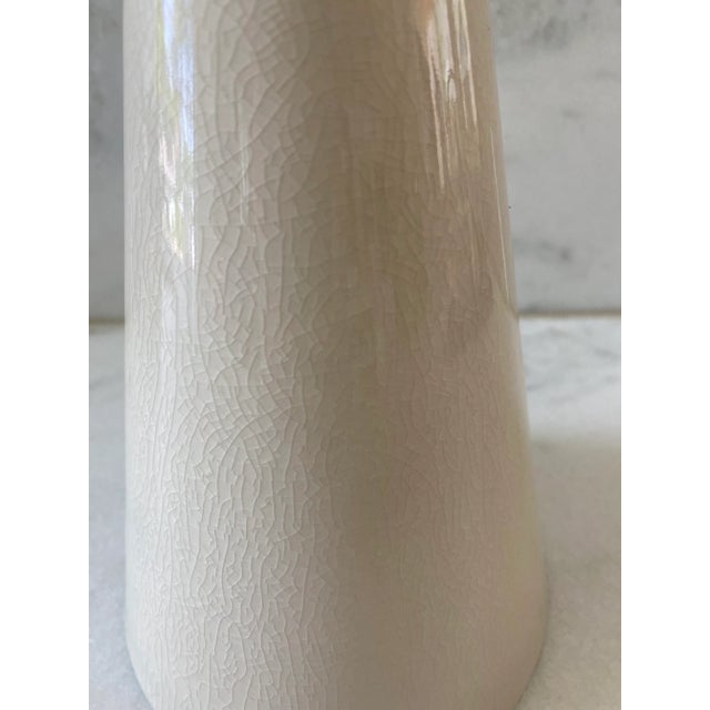 Vintage Mid Century Crackle Glaze Ceramic Vase by Jars France For Sale - Image 4 of 8