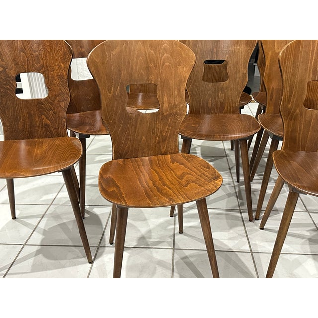 Vintage Bistro Dining Chairs from Baumann, 1970s, Set of 8 For Sale - Image 4 of 18