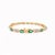 Metal 3.55 Ct Emerald & Diamond Art Deco 20th Century Bracelet in 18k Yellow Gold For Sale - Image 7 of 14