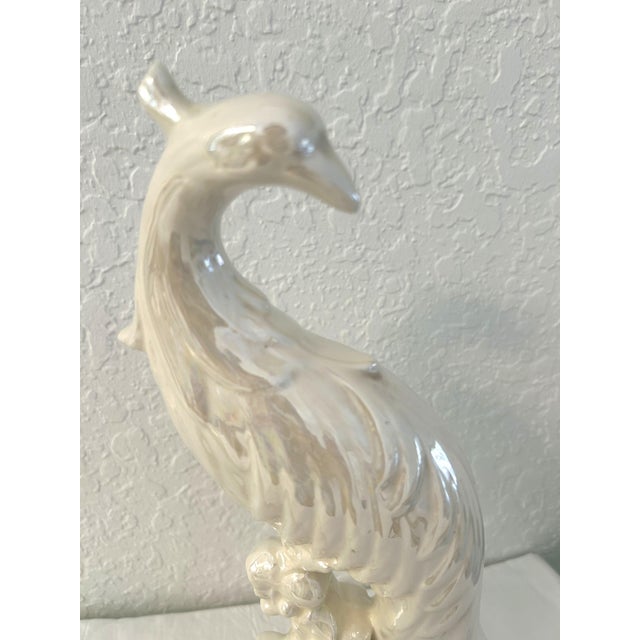 Mid-Century Modern Mid-Century Lusterware Ceramic Pheasants, a Pair For Sale - Image 3 of 12