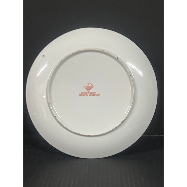 Ceramic Chinese Art Porcelain Famille Rose Plate With Floral and Court Lady Design For Sale - Image 7 of 8