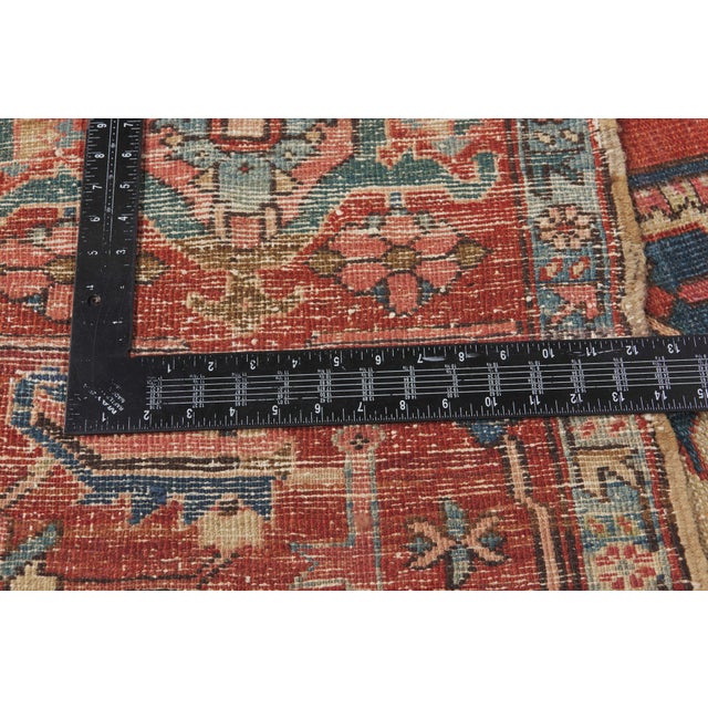 Textile Late 19th Century Persian Serapi Rug, 09'08 X 13'02 For Sale - Image 7 of 10