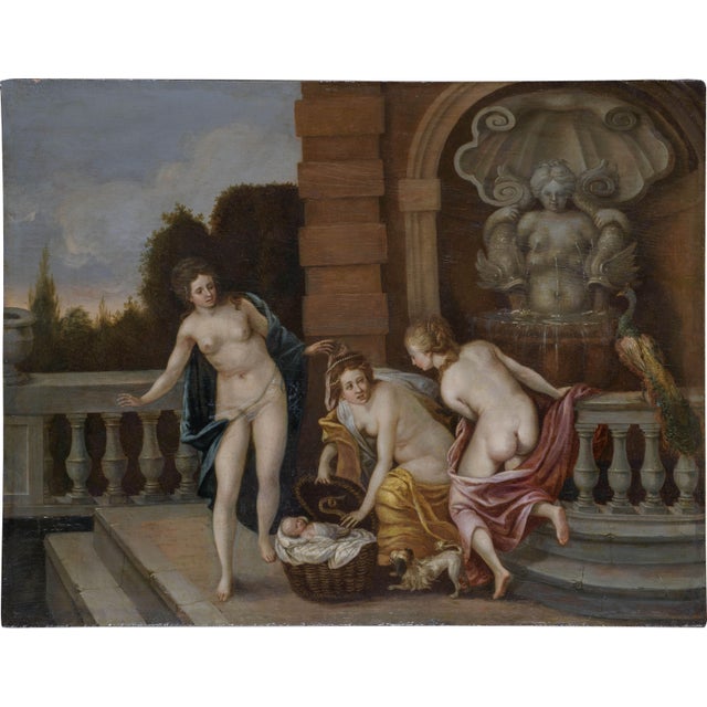 Circle of Francesco Albani, Italian Mythological Scene, 1660, Oil on Board For Sale - Image 7 of 7