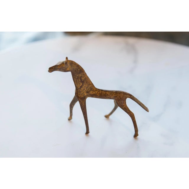 :: Vintage handmade African copper alloy horse. Circa mid 20th century and possibly older, this piece has such incredible...