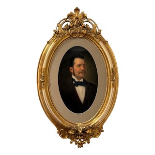 Austro-Hungarian Artist, Large Portrait of Gentleman, 1890, Oil on Canvas, Framed For Sale