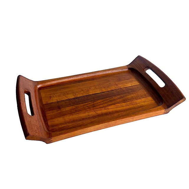 Vintage Dansk Teak Wood Large Tray Designed by Jens H. Quistgaard For Sale In Miami - Image 6 of 15