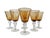 Vintage Amber Cased Hand Blown Goblets - Set of 6 For Sale - Image 4 of 5