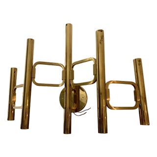 Large Space Age Wall Lamp Sculpture from Maison Jansen and Sciolari, 1960s For Sale