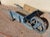Rustic Blue Wheelbarrow For Sale - Image 3 of 10