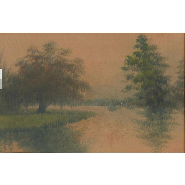 Louisiana Bayou Scene (Framed Antique Landscape Painting), Alexander Drysdale For Sale - Image 4 of 4