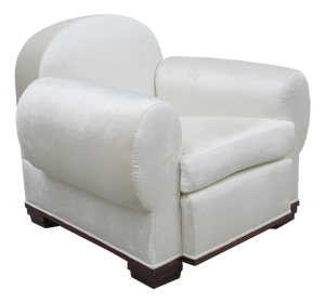 1940s Art Deco "Elephant" Upholstered Armchair by Pierre de la Londe