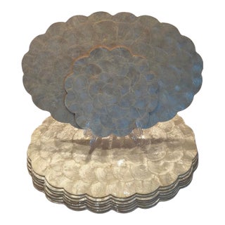 1960s Hallie St. Mary, Inc. Capiz Shell Placemats - Set of 8 For Sale