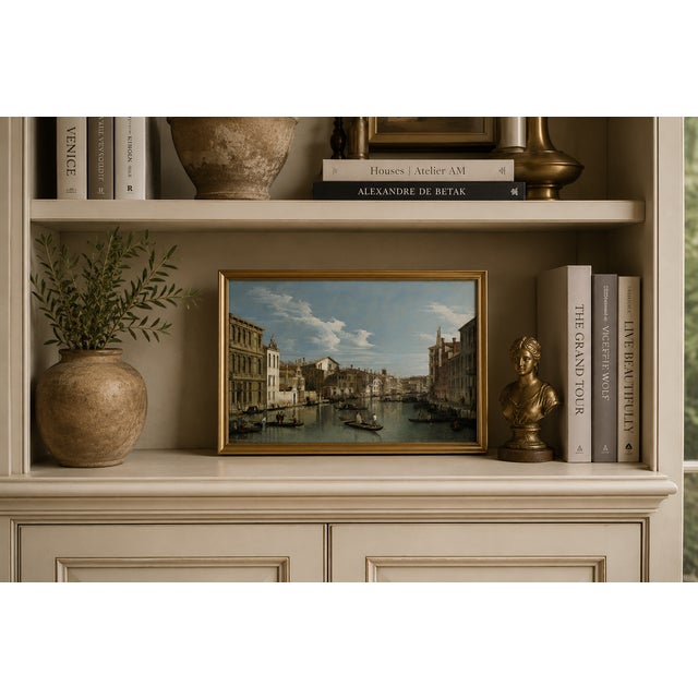 The Grand Canal in Venice by Canaletto, Vintage Art Print, 18" X 12" For Sale In Buffalo - Image 6 of 8