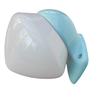 Large Mid-Century Modern Pale Blue Bathroom Sconce from Ifö, Sweden For Sale