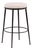 Modern Ivory Boucle & Black Iron Bar Stool For Sale