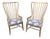 Pair of Attributed Hooker Spindle Chairs With Ralph Lauren Upholstery For Sale