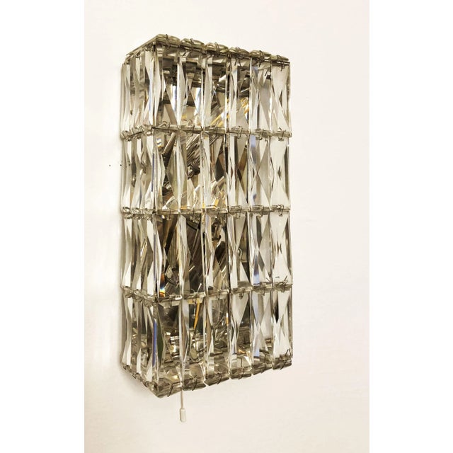 Silver Austrian Crystal Sconces by Bakalowits & Söhne, 1960s, Set of 2 For Sale - Image 8 of 14