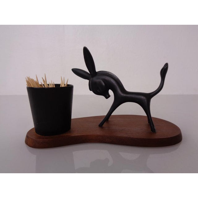 Metal and Teak Donkey Toothpick Holder, Germany, 1960s For Sale - Image 18 of 18