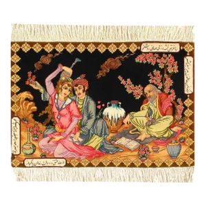 2020s Black Color Fine Hnad Knotted Persian Tabriz