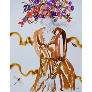 "Life Hacks" Contemporary Surrealist Figurative Watercolor Painting by Carlos Gamez De Francisco For Sale