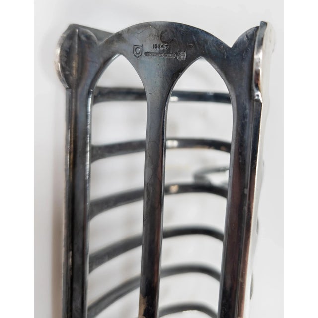 Silver Early 20th Century Silverplate Toast Rack by Elkington & Co. For Sale - Image 8 of 10