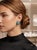 Metal Natural Emerald, Turquoise, & Diamond Earring in 14k Gold For Sale - Image 7 of 8