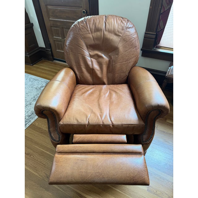 Bradington Young Leather Recliner For Sale - Image 9 of 11