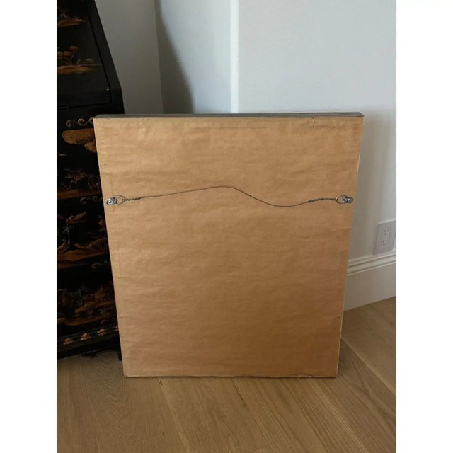 Large Silver Framed Indigo Ralph Lauren Raffia Coastal Sand Dollar Picture From Barclay Butera For Sale In Los Angeles - Image 6 of 6