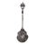 Italy Ornate Silvertone Straining Spoon Decorative Floral Cherub Motif 5143b For Sale