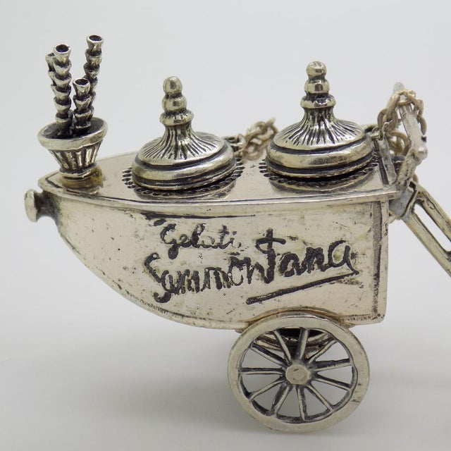 Large Vintage Italian Handmade Silver Ice Cream, 1970s For Sale - Image 3 of 15