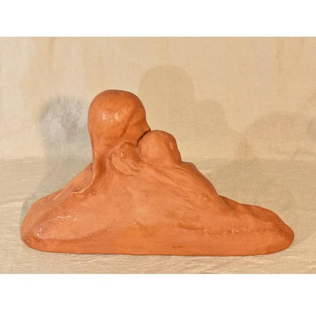 Art Deco Maternity Sculpture in Terracotta by Gennarelli, 20th Century For Sale - Image 10 of 11