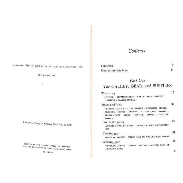 Paper "The New Cruising Cookbook Easy-To-Cook Meals on a Two-Burner Stove" 1960 Jones, Russell K. & Norton, C. McKim For Sale - Image 7 of 7