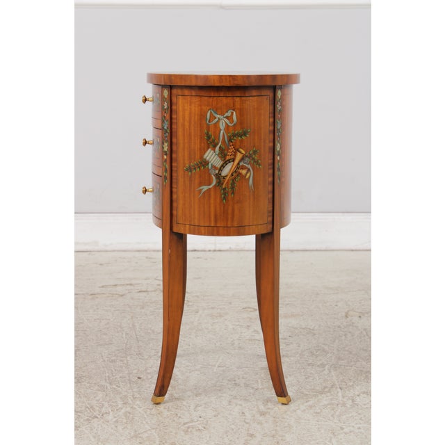 Maitland - Smith Maitland Smith 3 Drawer Satinwood Louis XV Style End Table For Sale - Image 4 of 18