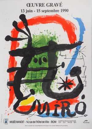 Oeuvre Gravé Poster after Joan Miro