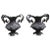 Early 20th Century Decorative Cast Iron Urns, Set of 2 For Sale