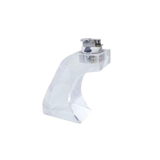 Mid 20th Century Midcentury Modern Lucite Table Lighter For Sale - Image 5 of 5