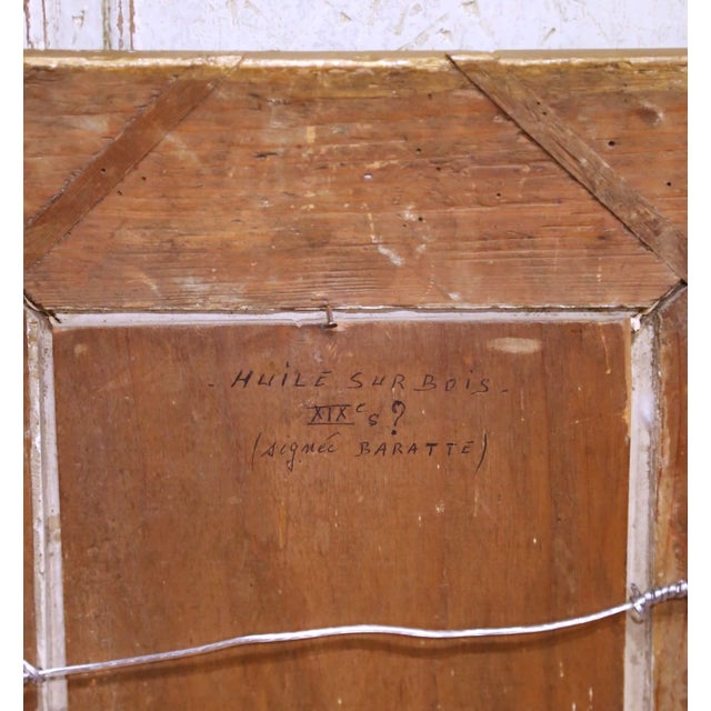 Pair of 19th Century French Barbizon Style Pendant Paintings Signed Baratte For Sale - Image 14 of 14