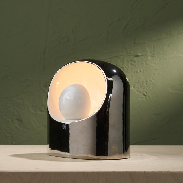 Venezia Table Lamp in Ceramic and Silver by Marcello Cuneo for SC3 / Phillips, Italy, 1970s For Sale - Image 3 of 13