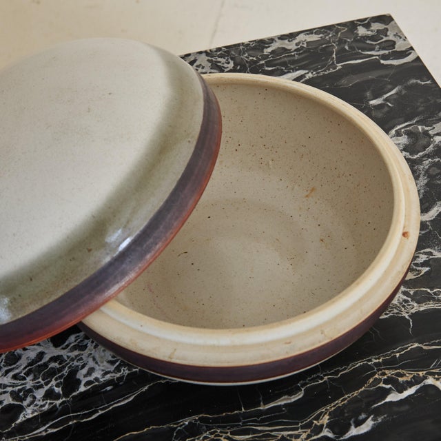 Arcore Ceramica Italian Ceramic Lidded Bowl by Nanni Valentini for Ceramica Arcore, 1970s For Sale - Image 4 of 8