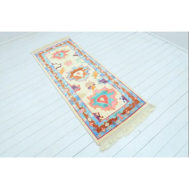 1960s Vintage Turkish Handknotted Runner Rug - 36"x96" For Sale - Image 12 of 12