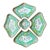 Vintage Chinoiserie Hand Painted Floral Metal Tray Set For Sale