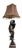 Large French Art Nouveau Bronze Lamp by M. Moreau, 1890s For Sale